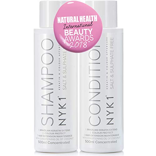 NYK1 Champu Sin Sulfatos Y Acondicionador - Champu Sin Sulfatos Ni Parabenos ni Siliconas (500ml x2) Post Keratina Alisado Brasileño Tratamiento Keratina Y Un Cabello De Colores Champu Sin Sal NYK1 Champu Sin Sulfatos Y Acondicionador - Champu Sin Sulfatos Ni Parabenos ni Siliconas (500ml x2) Post Keratina Alisado Brasileño Tratamiento Keratina Y Un Cabello De Colores Champu Sin Sal