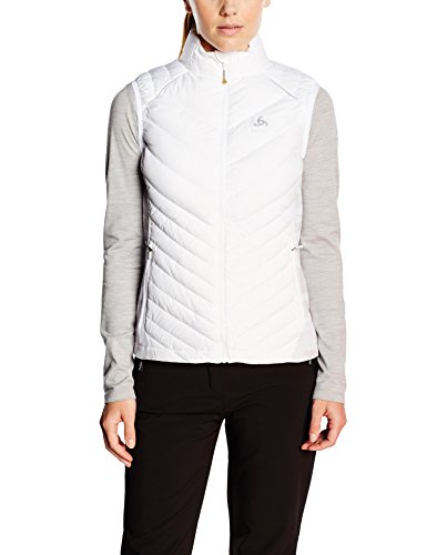 Odlo Running Chaleco Vest flender Down, Mujer, Color Blanco - Blanco, tamaño L Odlo Running Chaleco Vest flender Down, Mujer, Color Blanco - Blanco, tamaño L