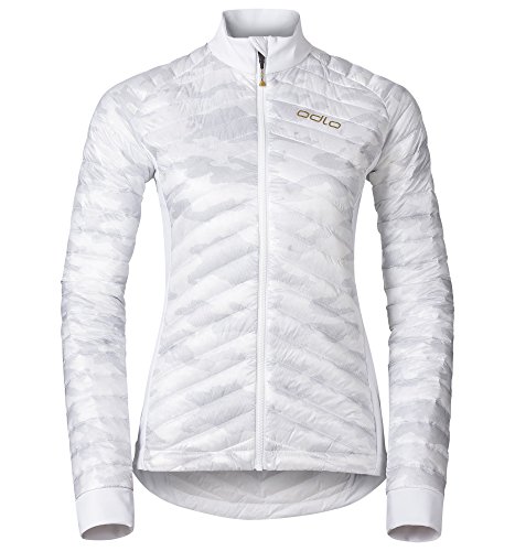 Odlo W Midlayer Full Zip - Chaqueta de esquí para Mujer, diseño de Camuflaje y Blanco
