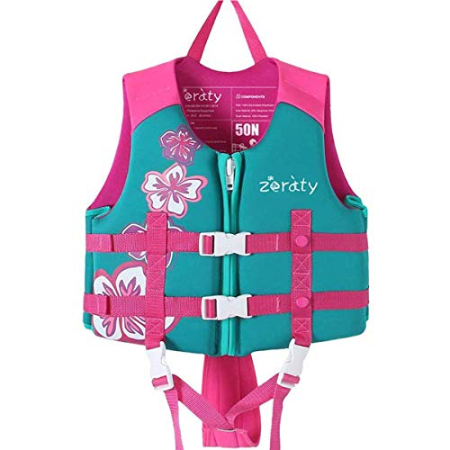 OldPAPA Chaleco de Natación para Niña, Chaleco de Flotación Infantiles Nadar Entrenamiento Playa Yate Deportes Acuáticos para Bebe/Niño 1-3 años(Rosa S