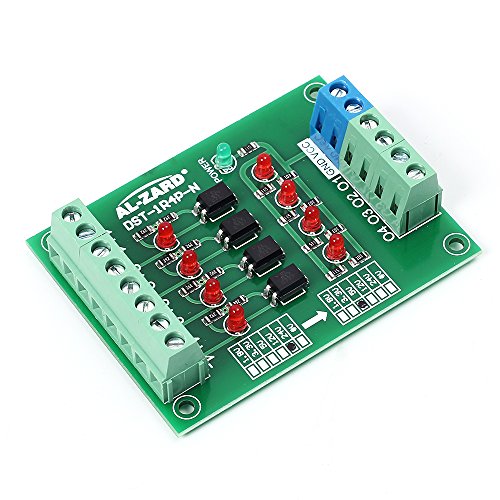 Optoacoplador de 4 bits Módulo de placa de convertidor de voltaje de nivel de señal PLC 3.3V a 24V/5V a 24V/12V a 3.3V/24V a 3.3V/24V a 5V (5V a 24V)