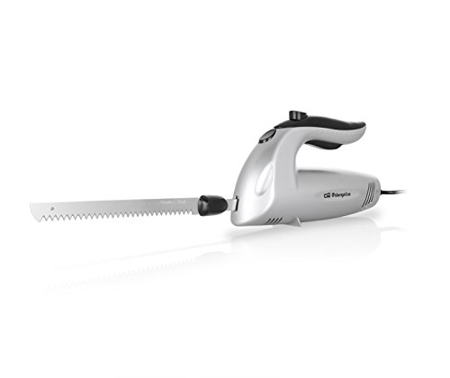 Orbegozo CU 3800 Cuchillo Eléctrico, 150 W, Cuchillo Doble Dentado INOX, Interruptor de Seguridad, Cuchilla Congelados Orbegozo CU 3800 Cuchillo Eléctrico, 150 W, Cuchillo Doble Dentado INOX, Interruptor de Seguridad, Cuchilla Congelados