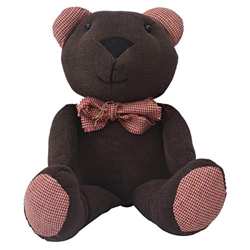 Oso de Peluche Infantil, con Lazo/Bufanda de Cuadros, realizado en Textil. Diseño Teddy Bear, con Estilo Adorable - Hogar y Más - Marrón Oso de Peluche Infantil, con Lazo/Bufanda de Cuadros, realizado en Textil. Diseño Teddy Bear, con Estilo Adorable - Hogar y Más - Marrón