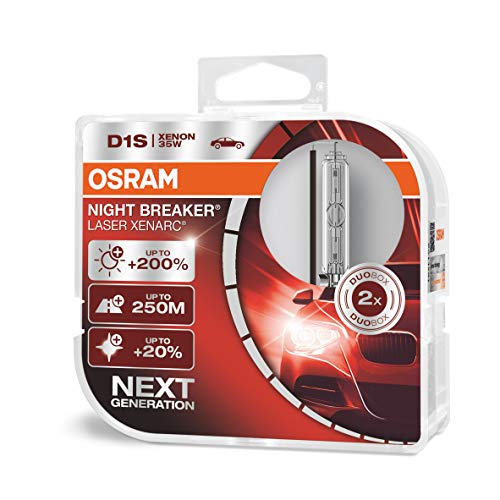 OSRAM XENARC NIGHT BREAKER LASER D1S, + 200%, xenón, 66140XNL-HCB, set de 2