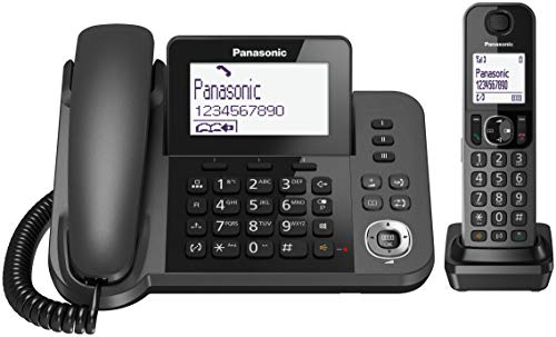 Panasonic KX-TF310 - Teléfono Fijo Inalámbrico con Supletorio Portátil (2 en 1, LCD, Teclas Grandes, Agenda de 100 Números, Bloqueo de Llamadas, Modo ECO, Reducción Ruido, Manos Libres) Color Negro Panasonic KX-TF310 - Teléfono Fijo Inalámbrico con Supletorio Portátil (2 en 1, LCD, Teclas Grandes, Agenda de 100 Números, Bloqueo de Llamadas, Modo ECO, Reducción Ruido, Manos Libres) Color Negro