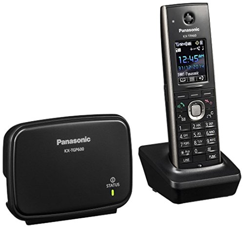 Panasonic KX-TGP600 - Teléfono IP (Negro, Terminal inalámbrico, LCD, 4,57 cm (1.8"), 500 entradas, 1.88-1.90 GHz) [versión importada]