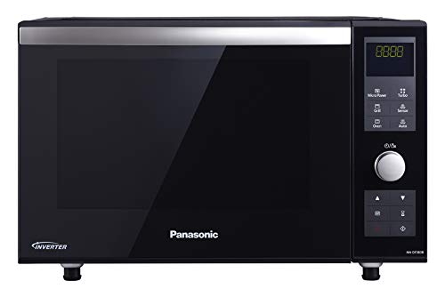 Panasonic NN-DF383 - Microondas Horno con Grill Combinado (1000 W, 23 L, 6 niveles, Inverter, Grill 1000 W, 100-220ºC,  16 modos,  recubrimiento antiadherente sin plato) Negro