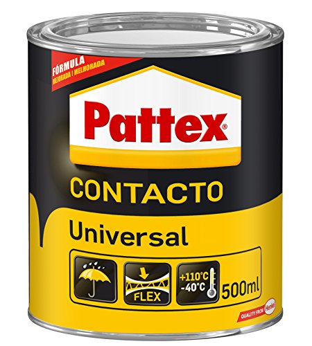 Pattex Cola de contacto universal instantánea multiusos, a prueba de agua, 500ml Pattex Cola de contacto universal instantánea multiusos, a prueba de agua, 500ml
