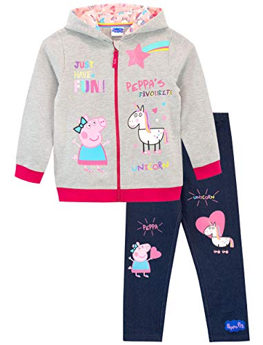 Peppa Pig Conjunto de Sudadera con Capucha y Leggings para Niñas Unicornio Multicolor 4-5 Años