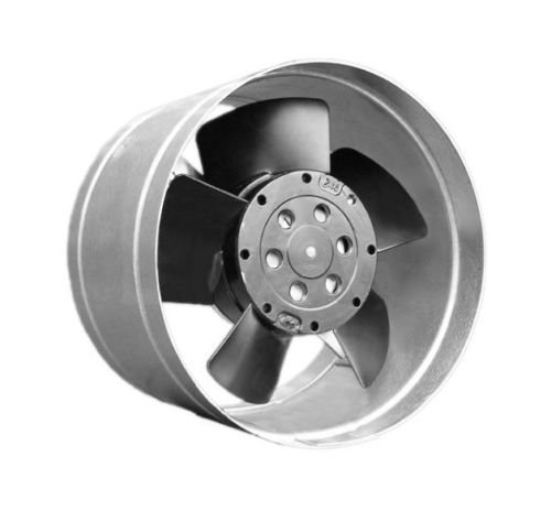 Pequeño ventilador metálico para horno, con canal distribuidor de aire caliente máx. 80°C, turbina para chimenea Whisper DN 125 – 100 m3/h.