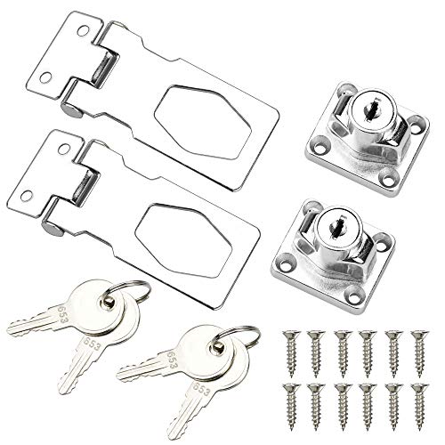 Perfetsell 2 Pcs Cerraduras para Armarios de Madera Cerraduras Cajones Cerradura Armario con Llave Cerraduras para Armarios Antiguos con hebilla + 12 x Tornillos para Armario de Madera Cajones Puerta Perfetsell 2 Pcs Cerraduras para Armarios de Madera Cerraduras Cajones Cerradura Armario con Llave Cerraduras para Armarios Antiguos con hebilla + 12 x Tornillos para Armario de Madera Cajones Puerta
