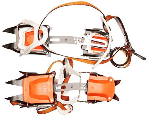 PETZL Adultos Crampones con 10 Puntas para Alto y esquí Irvis FlexLock, Naranja, 36 - 45, T03 FL 02