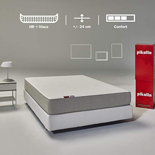 Pikolin Leah, colchón viscoelástico y espuma HR gama alta, 135x190, firmeza alta, confort visco, calidad máxima, protección higiénica total Pikolin Leah, colchón viscoelástico y espuma HR gama alta, 135x190, firmeza alta, confort visco, calidad máxima, protección higiénica total