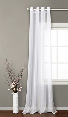 Pimpamtex | Modelo Clara | Cortina translúcida para salón dormitorios y habitación | Con 8 ollaos | 140 x 260 cm | Blanca Pimpamtex | Modelo Clara | Cortina translúcida para salón dormitorios y habitación | Con 8 ollaos | 140 x 260 cm | Blanca