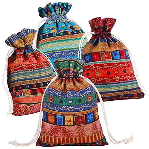 Pinowu Estilo étnico Bolsa de Regalo con cordón (12 Piezas), Algodón Reutilizable Bolsas Joyería Bolsas de Monedas para Candy Fiesta de Bodas Favores de San Valentín(13x18cm) Pinowu Estilo étnico Bolsa de Regalo con cordón (12 Piezas), Algodón Reutilizable Bolsas Joyería Bolsas de Monedas para Candy Fiesta de Bodas Favores de San Valentín(13x18cm)