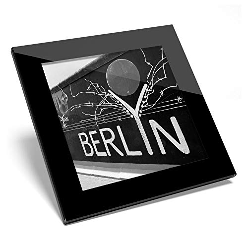 Posavasos de cristal Awesome BW – Berlín conmemorativo Alemania calidad brillante posavasos / protección de mesa para cualquier tipo de mesa #37255