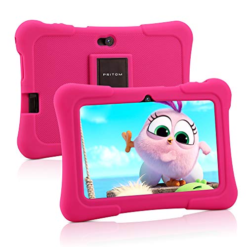 Pritom Tablet para niños de 7 Pulgadas | Quad Core Android, 1GB RAM + 16GB ROM | WiFi, | Educación, Juegos, Control Parental, Software para niños preinstalado con Funda para Tableta para niños (Rosa) Pritom Tablet para niños de 7 Pulgadas | Quad Core Android, 1GB RAM + 16GB ROM | WiFi, | Educación, Juegos, Control Parental, Software para niños preinstalado con Funda para Tableta para niños (Rosa)
