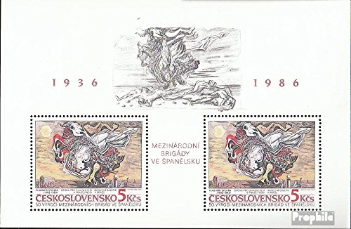 Prophila Collection Checoslovaquia Michel.-No..: Bloque 68 (Completa.edición.) 1986 Brigadas en España (Sellos para los coleccionistas)