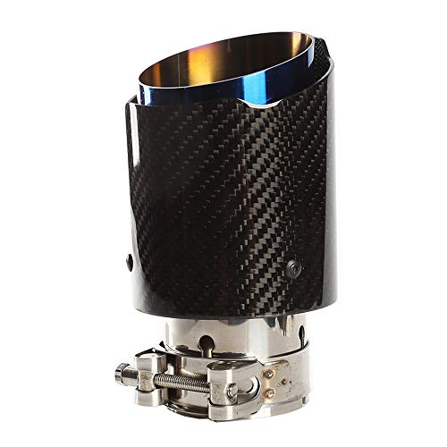 Puntas de Escape Silenciador Acero Inoxidable y fibra de Carbono Brillante Tubo del Extremo de Escape del Automóvil, Entrada 63 mm (2.5 ") Salida 89 mm (3.5") Puntas de Escape Silenciador Acero Inoxidable y fibra de Carbono Brillante Tubo del Extremo de Escape del Automóvil, Entrada 63 mm (2.5 ") Salida 89 mm (3.5")