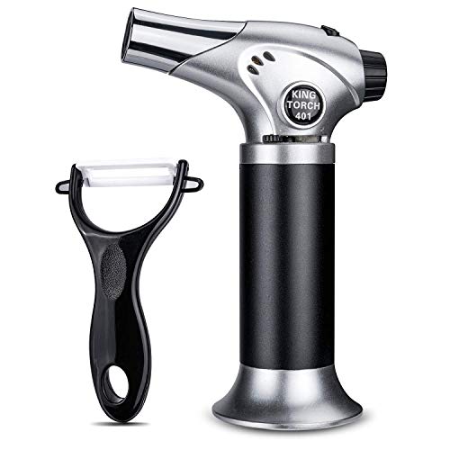 Quemador HENMI Flambé quemador de gas butano para la estufa de la cocina Hogar Antorcha de cocina con pelador de cerámica para bricolaje, postres, soldadura, camping (el butano no está incluido) Quemador HENMI Flambé quemador de gas butano para la estufa de la cocina Hogar Antorcha de cocina con pelador de cerámica para bricolaje, postres, soldadura, camping (el butano no está incluido)