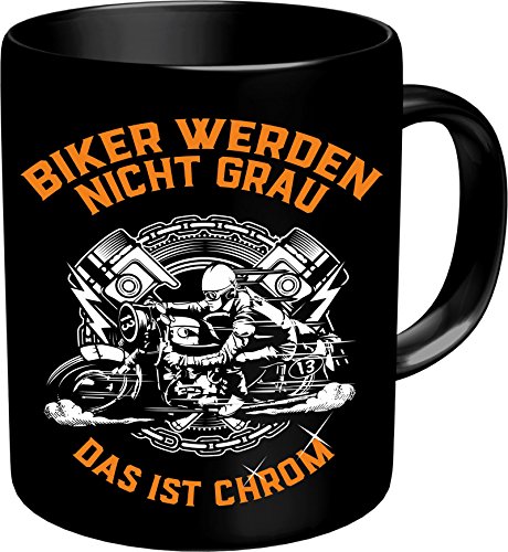 Rahmenlos Original Taza de café para Antiguos Motorista: Biker No se Gris, es Cromo. En Caja de cartón 2639