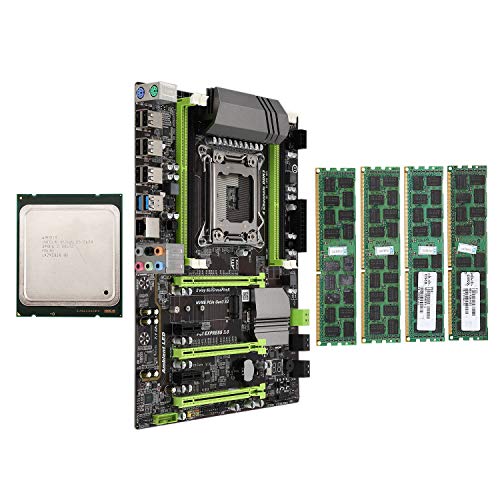 REFURBISHHOUSE Placa Base X79 LGA2011 Combo con CPU E5 2620 4-Ch 16GB (4X4GB) DDR3 RAM 1333Mhz NVME M.2 SSD Slot