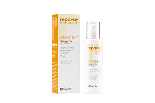 Repavar Revitalizante Crema de Dia, Crema hidratante antioxidante con Vitamina C. 50 Ml