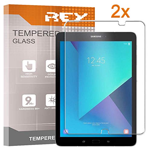 REY 2X Protector de Pantalla para Samsung Galaxy Tab S2 9.7" T813, Cristal Vidrio Templado Premium, Táblet