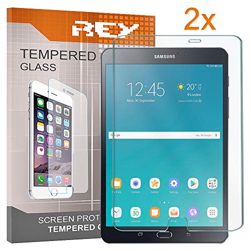 REY 2X Protector de Pantalla para Samsung Galaxy Tab S3 9.7" WiFi, Cristal Vidrio Templado Premium, Táblet REY 2X Protector de Pantalla para Samsung Galaxy Tab S3 9.7" WiFi, Cristal Vidrio Templado Premium, Táblet