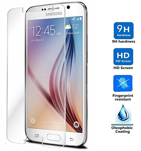 REY Protector de Pantalla para Samsung Galaxy S6 Cristal Vidrio Templado Premium