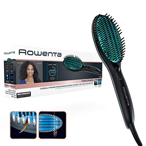 Rowenta CF5820F0 Power Straight Cepillo especial para cabello muy rizado, con generador de iones y temperatura regulable hasta 200 Rowenta CF5820F0 Power Straight Cepillo especial para cabello muy rizado, con generador de iones y temperatura regulable hasta 200