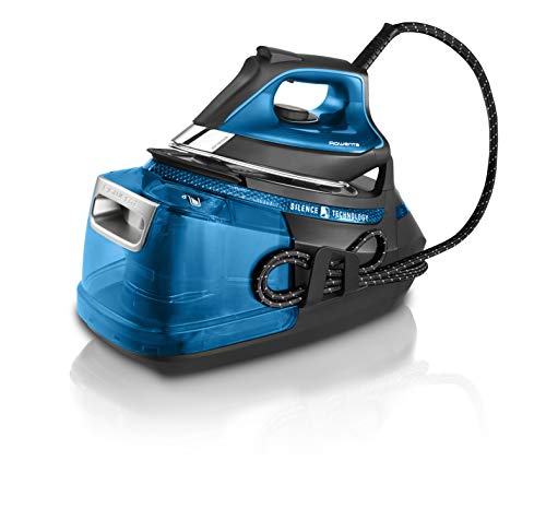 Rowenta DG9222F0 Silence Steam Pro - Centro de planchado, autonomía ilimitada de 7,5 bares, golpe de vapor 450 g/min, vapor continuo de 140 g/min, suela Microsteam Laser 400, función Eco