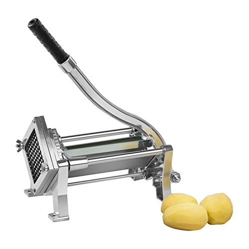 Royal Catering Cortador de Patatas Fritas y Verduras RCKS-3 (Incl. 3 Cuchillas 8x8/10x10/12x12, Operación Manual, Montaje Posible sobre una Mesa o a una Pared, Acero Inoxidable, Aluminio) Royal Catering Cortador de Patatas Fritas y Verduras RCKS-3 (Incl. 3 Cuchillas 8x8/10x10/12x12, Operación Manual, Montaje Posible sobre una Mesa o a una Pared, Acero Inoxidable, Aluminio)