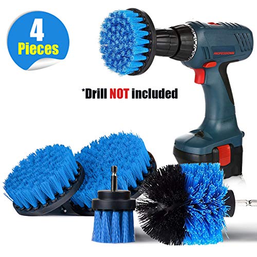 SAFETYON Cepillo de Taladro Eléctrico 4 Pieces Multifuncional Brocha para Limpiar Baño, Piso, Azulejo, Esquinas, Cocina (Azul) SAFETYON Cepillo de Taladro Eléctrico 4 Pieces Multifuncional Brocha para Limpiar Baño, Piso, Azulejo, Esquinas, Cocina (Azul)
