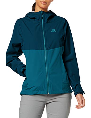 SALOMON La Cote Flex 2.5L Jkt W Chaqueta Impermeable, Poliéster, Mujer, Azul Oscuro (Poseidon/Lyons Blue), L SALOMON La Cote Flex 2.5L Jkt W Chaqueta Impermeable, Poliéster, Mujer, Azul Oscuro (Poseidon/Lyons Blue), L