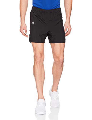 Salomon Shorts para running, AGILE 5", tafetán, negro, hombre, talla: M, l40120100