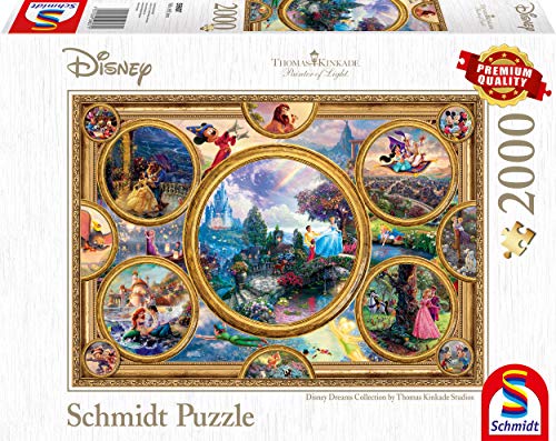 Schmidt Spiele Puzzle 59607 Thomas Kinkade, Disney Dreams Collection, 2000 Piezas Puzzle, Multicolor