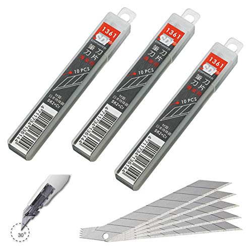 SDI - Pack de 30 Cuchillas de Recambio Acero SK2+Cr. de 9mm / 30º Cutter SDI Ingenuity SDI - Pack de 30 Cuchillas de Recambio Acero SK2+Cr. de 9mm / 30º Cutter SDI Ingenuity