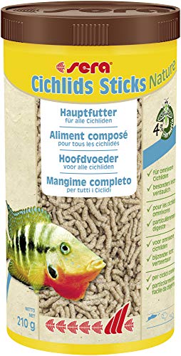 Sera Cichlids Sticks 250 ml 52g Mangime per Pesci Acquario