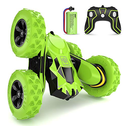 SGILE Coche Teledirigido, 2.4 GHz RC Coche Acrobacia Rotación Volteo de 360 Grados, con Batería Recargable, Regalo para niños SGILE Coche Teledirigido, 2.4 GHz RC Coche Acrobacia Rotación Volteo de 360 Grados, con Batería Recargable, Regalo para niños