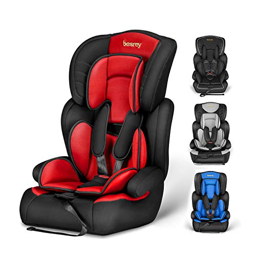 Silla de coche, Besrey bebe silla coche Grupo 1/2/3 para bebe/niños de 9 meses a 12 años, 5 puntos fijos, Reposacabezas ajuste de altura de 4 posiciones, Puede sentarse o acostarse(Rojo elegante) Silla de coche, Besrey bebe silla coche Grupo 1/2/3 para bebe/niños de 9 meses a 12 años, 5 puntos fijos, Reposacabezas ajuste de altura de 4 posiciones, Puede sentarse o acostarse(Rojo elegante)