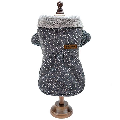 SMALLLEE_LUCKY_STORE Chaqueta Abrigo Forro Polar Invierno Lana Kawaii Ropa de Chihuahua Yorkshire para Perro Pequeño Gris S SMALLLEE_LUCKY_STORE Chaqueta Abrigo Forro Polar Invierno Lana Kawaii Ropa de Chihuahua Yorkshire para Perro Pequeño Gris S