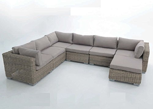 Sofa Modular Java. Compuesto por 3 módulos centrales, 1 Ottoman y 3 módulo rinconera