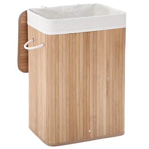 SONGMICS Cesto para Ropa Sucia, Cesto para la Colada, Forma Rectangular, Capacidad de 72 L, 40 x 30 x 60 cm LCB10Y SONGMICS Cesto para Ropa Sucia, Cesto para la Colada, Forma Rectangular, Capacidad de 72 L, 40 x 30 x 60 cm LCB10Y