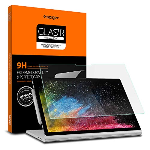 Spigen Surface Book 2 15 Pulgadas Protector de Pantalla/Ultra Clear Protector de Pantalla de Cristal Templado para Microsoft Surface Book 2 (15 Pulgadas)