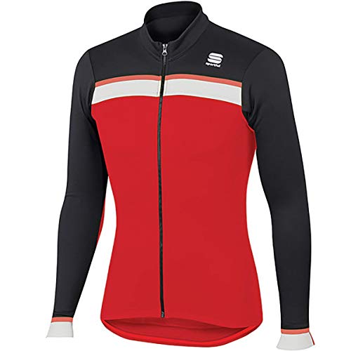 Sportful Pista - Camiseta térmica, Color Rojo, Negro, Blanco y Rojo, Color Rojo, tamaño XX-Large