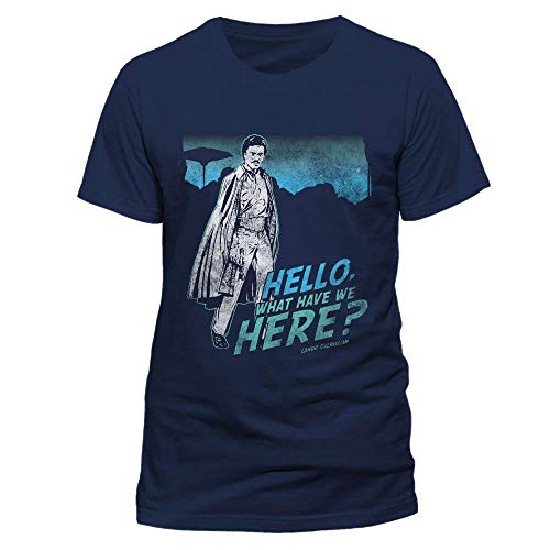 Star Wars - Camiseta con Lando Modelo What Have We Here para Adultos Unisex (S) (Azul)