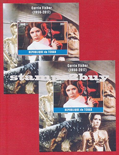 Star Wars Princesa Leia Carrie Fisher 2017 sello Perf & imperf 2 hojas conmemorativas 2 in1Set MNH