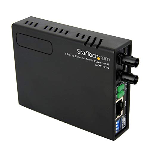 StarTech.com MCM110ST2EU - Conversor de Medios Ethernet 10/100 RJ45 a Fibra óptica multimodo