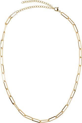 styleBREAKER Cadena de Acero Inoxidable para Damas sin Colgante con Cadena de eslabones ásperos, Collar, Gargantilla, Joyas 05030064, Color:Dorado styleBREAKER Cadena de Acero Inoxidable para Damas sin Colgante con Cadena de eslabones ásperos, Collar, Gargantilla, Joyas 05030064, Color:Dorado
